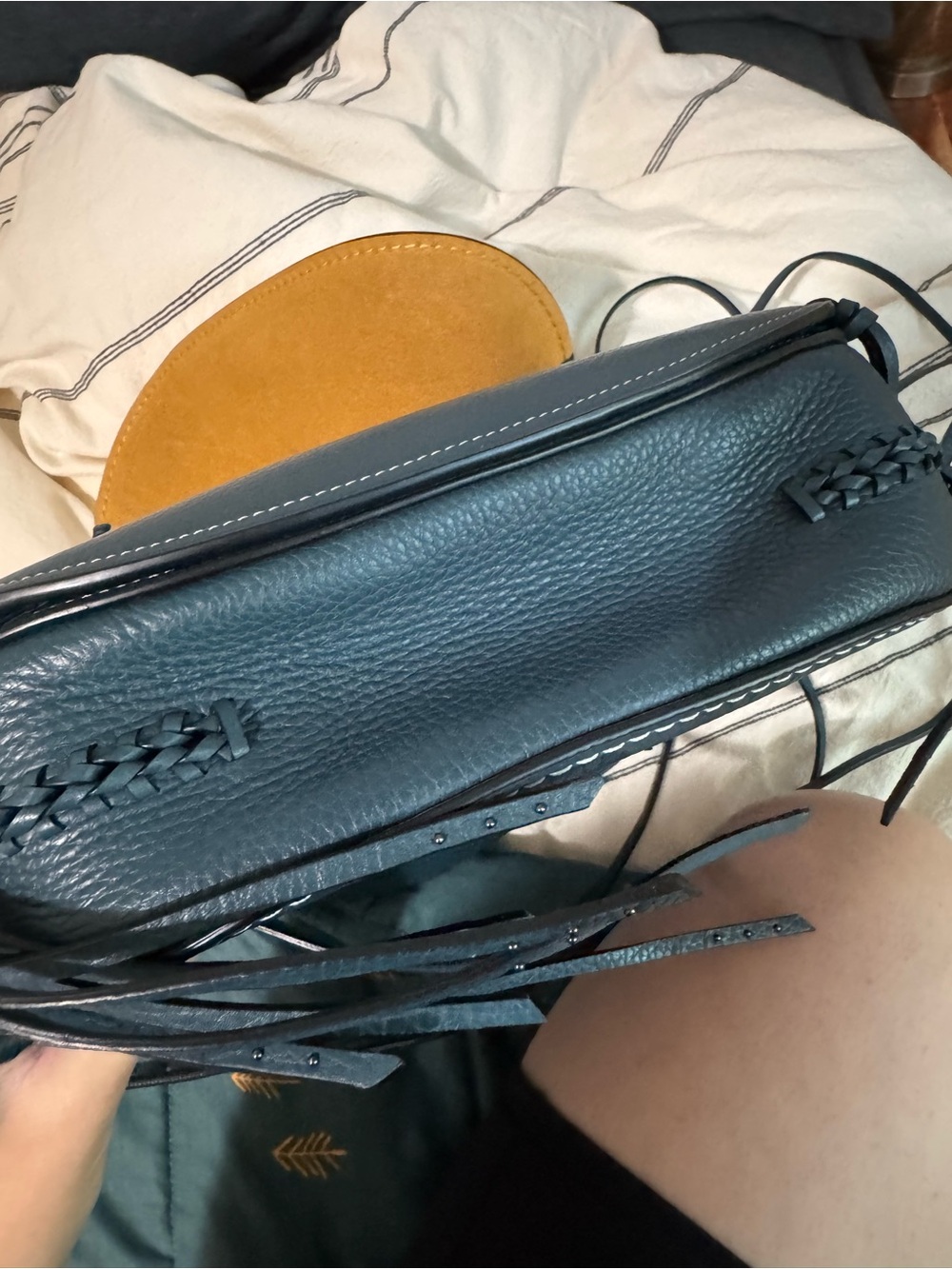 Coach Saddle Bag 20115 Whipstitch/Whiplash in Mineral Teal - Picture 4 of 16